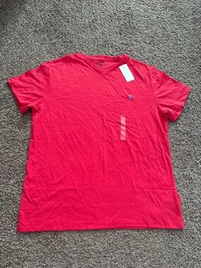 Ralph Lauren Bright Red V-Neck Tee